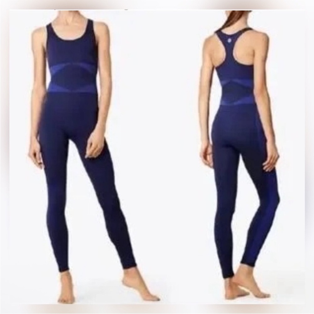 Tory Burch Sport Blue Seamless Unitard Jumpsuit XS - Picture 3 of 10